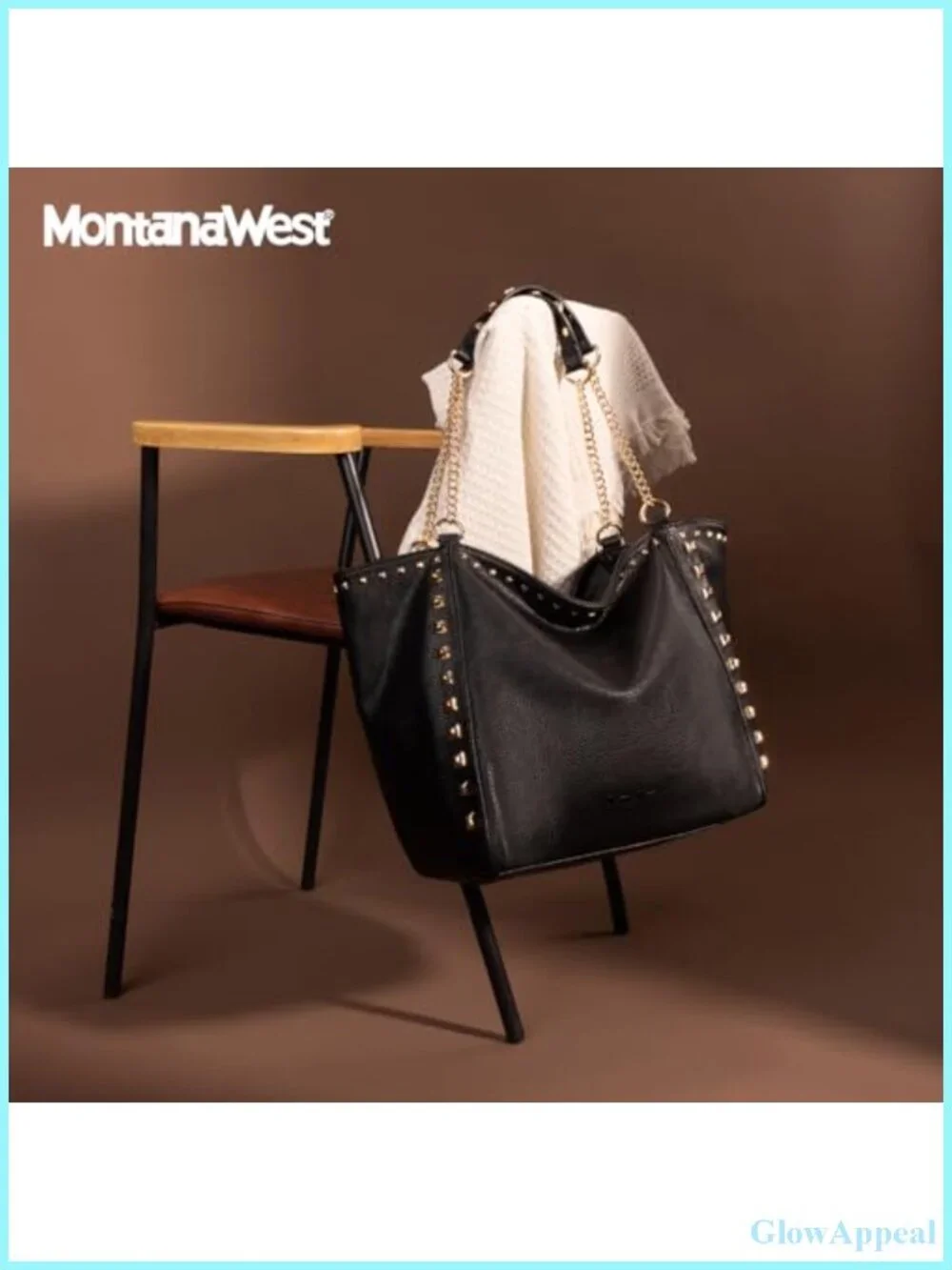 Oversized Vegan Leather Hobo Tote with Chain Handle